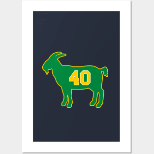 Shawn Kemp Seattle Goat Qiangy Posters and Art